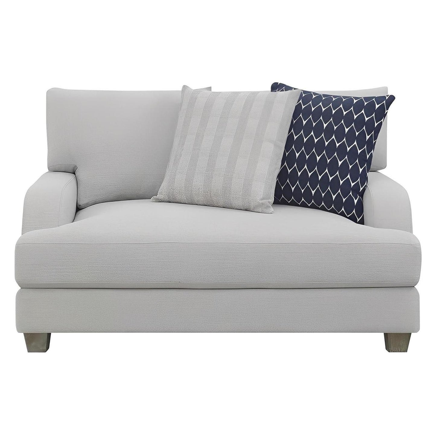 Harbor Gray CHAIR & HALF W / 2 PILLOWS-LARGE, COMFY CUSHIONS (2-Pack)