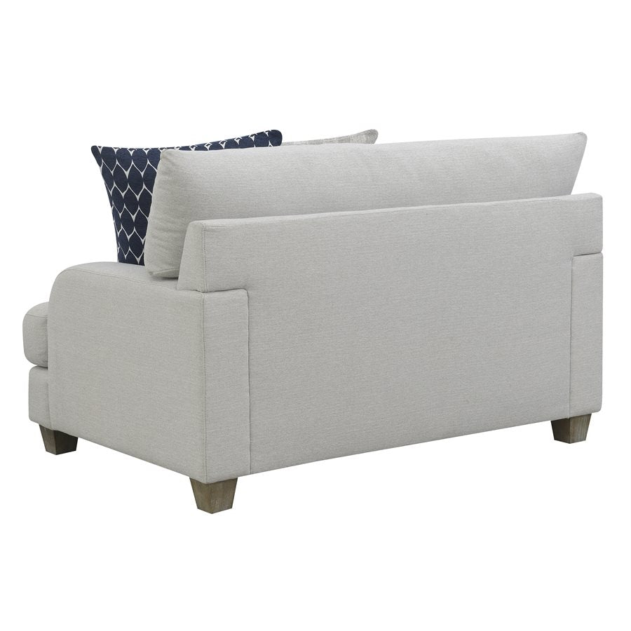 Harbor Gray CHAIR & HALF W / 2 PILLOWS-LARGE, COMFY CUSHIONS (2-Pack)