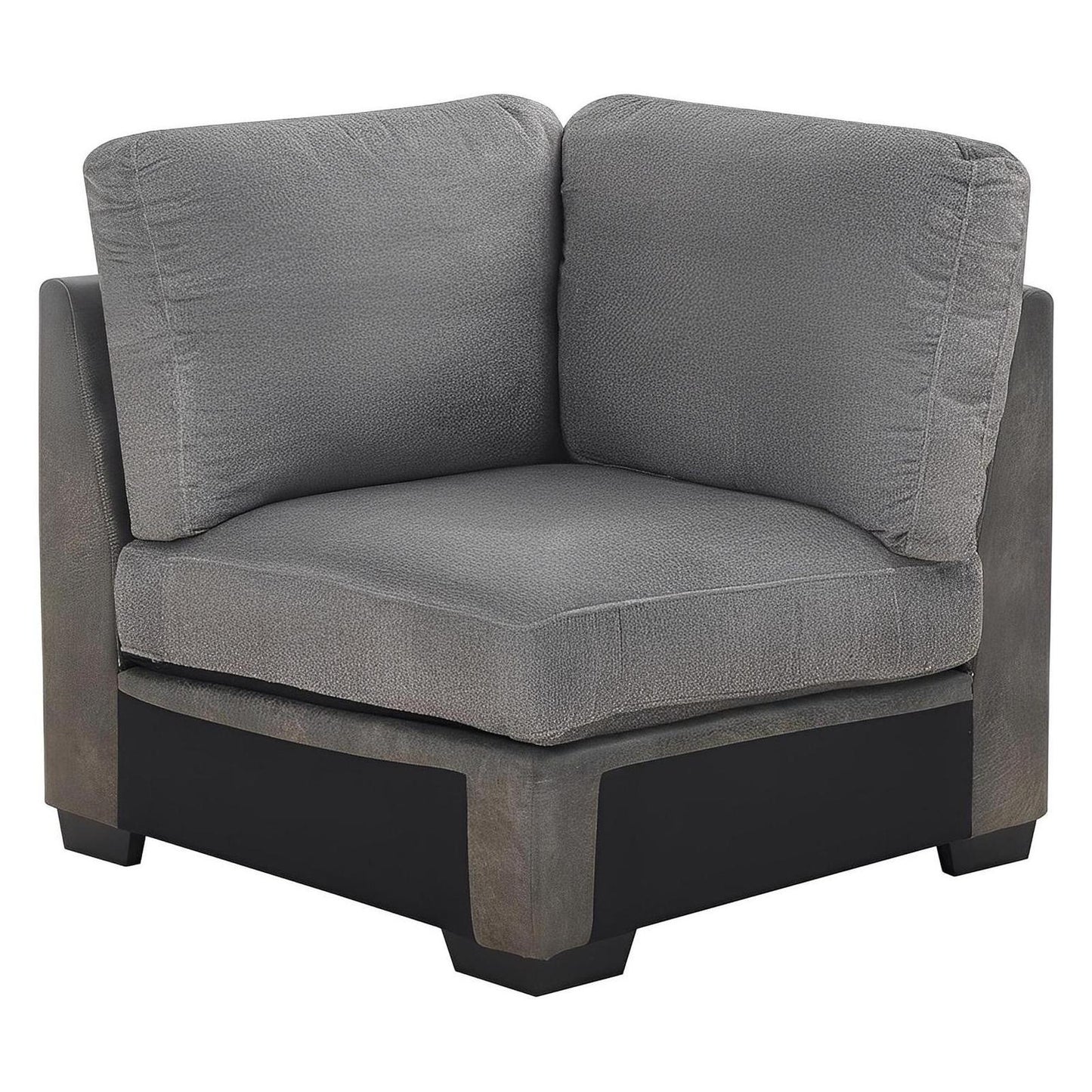 TAMPA - 4PC L-SHAPED SECTIONAL -CHAISE - 9 PILLOWS - GRAY