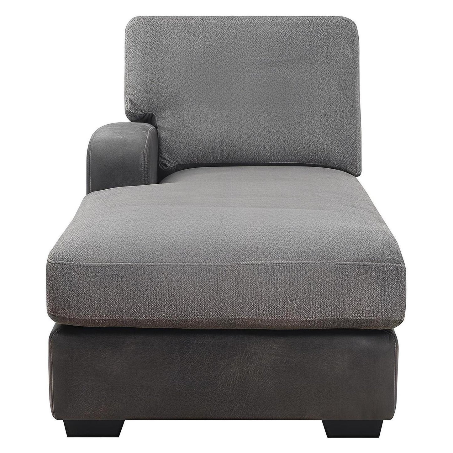 TAMPA - 4PC L-SHAPED SECTIONAL -CHAISE - 9 PILLOWS - GRAY