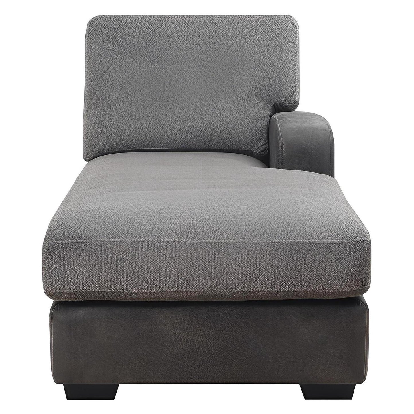 TAMPA - 2PC L-SHAPED SECTIONAL - CHAISE - 6 PILLOWS GRAY