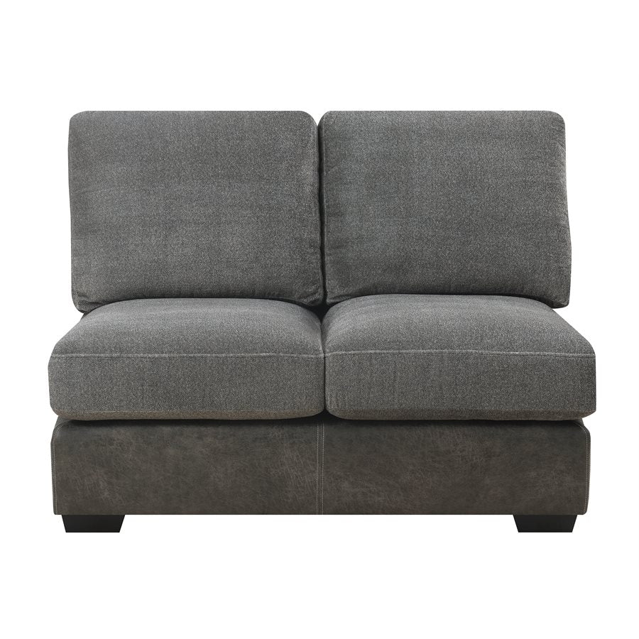 TAMPA - 3PC U-SHAPED SECTIONAL - CHAISE - 6 PILLOWS - GRAY