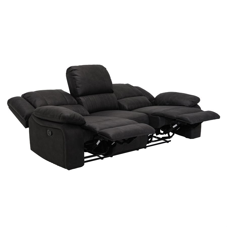 MOTION SOFA - BLACK - 2 Recliners