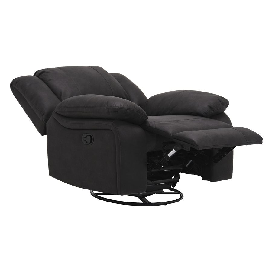 SWIVEL GLIDER RECLINER - BLACK