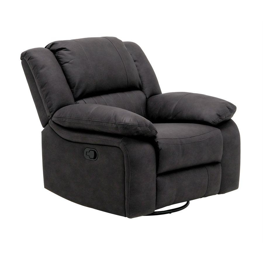 SWIVEL GLIDER RECLINER - BLACK