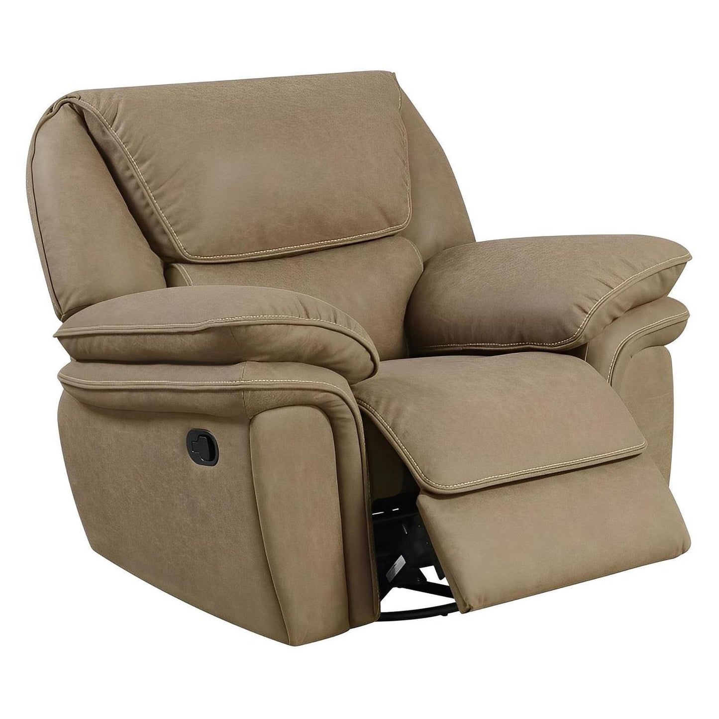 SWIVEL GLIDER RECLINER-LIGHT BROWN