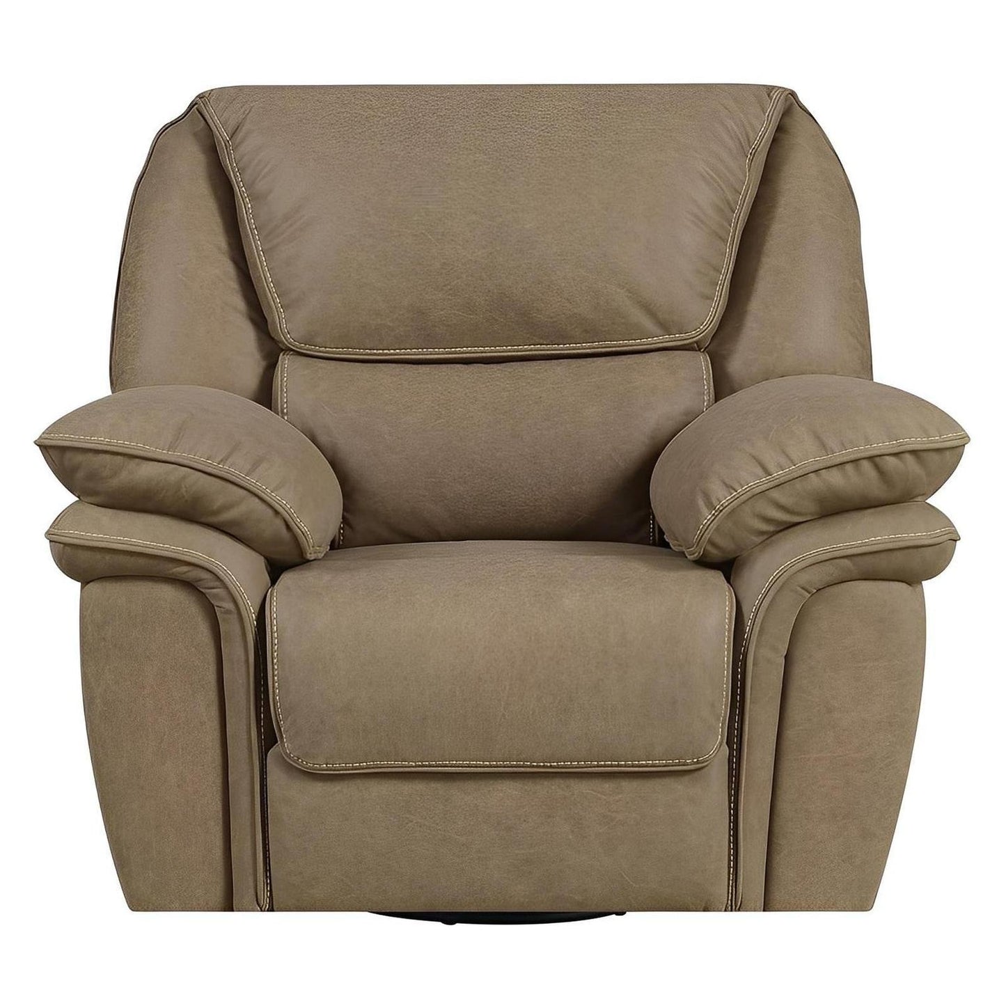 SWIVEL GLIDER RECLINER-LIGHT BROWN