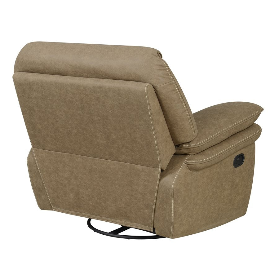 SWIVEL GLIDER RECLINER-LIGHT BROWN