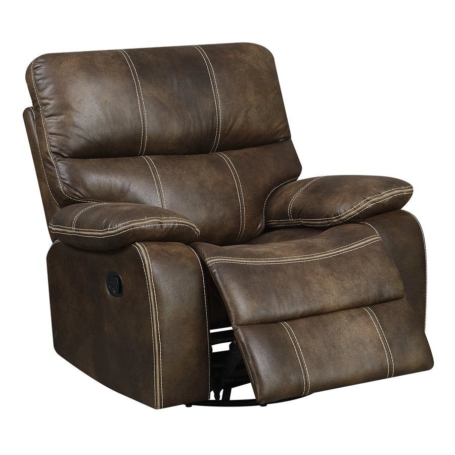 SWIVEL GLIDER RECLINER-BROWN