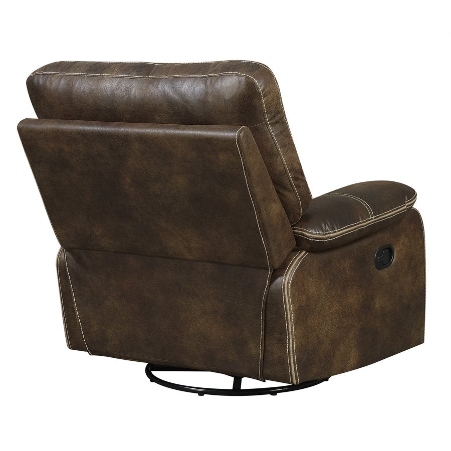 SWIVEL GLIDER RECLINER-BROWN