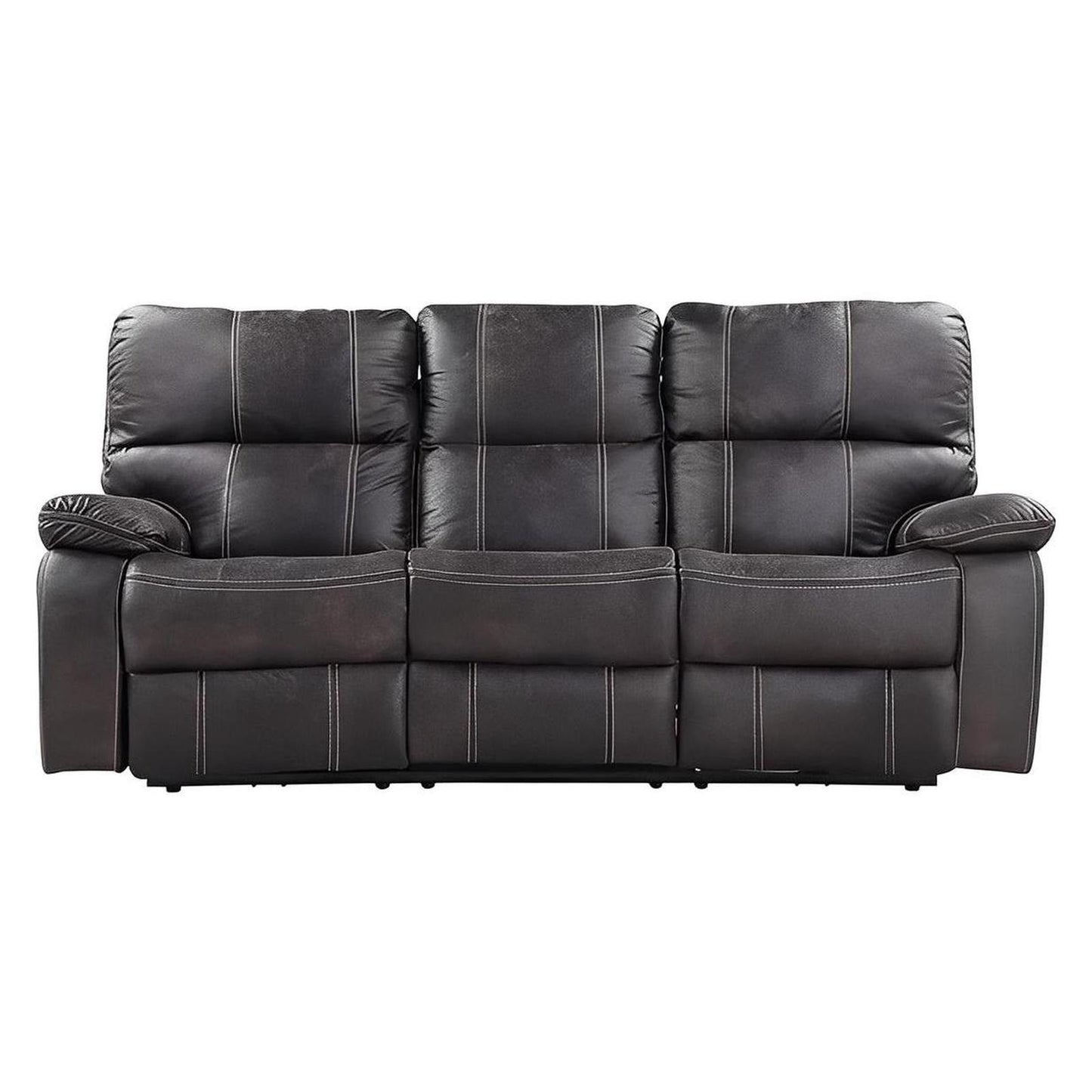 POWER SOFA W / USB POWER OUTLET - GREY - 2 Recliners
