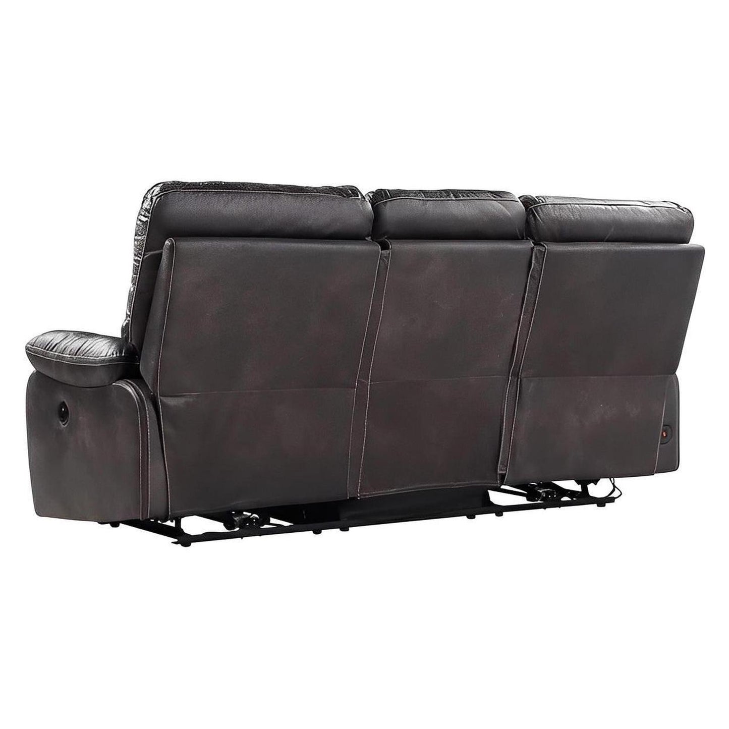 POWER SOFA W / USB POWER OUTLET - GREY - 2 Recliners