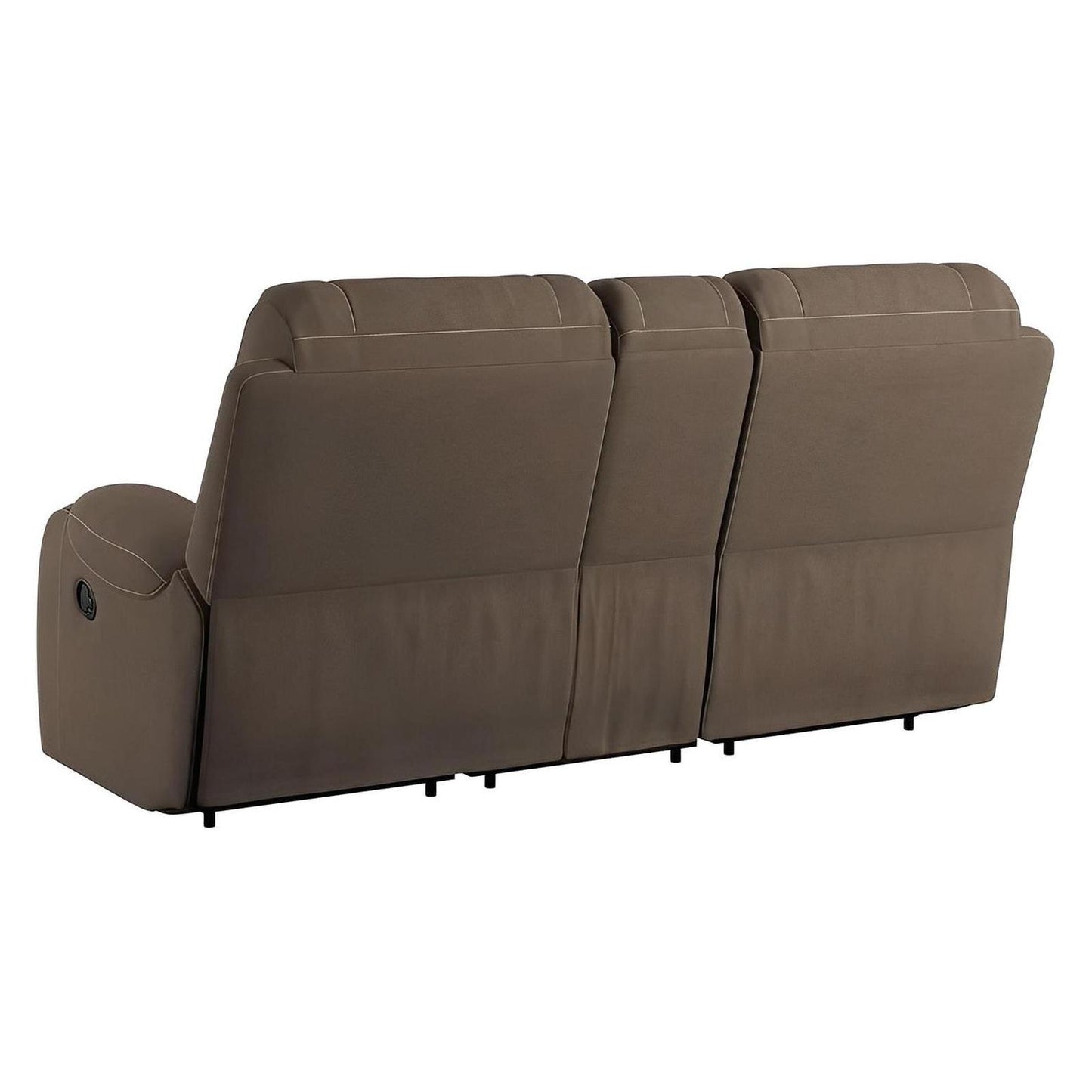 MOTION LOVESEAT W / CONSOLE & USB - BROWN - 2 Recliners