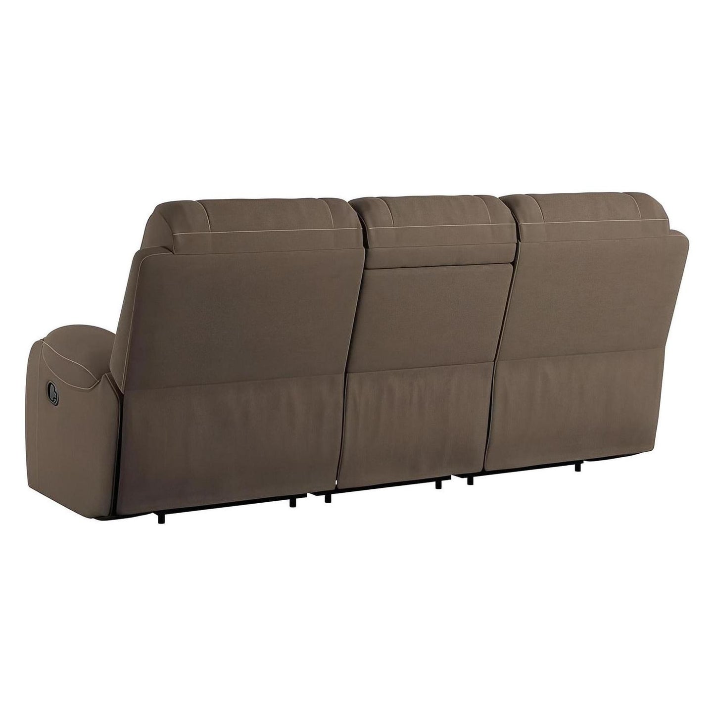 MOTION SOFA W / DROPDOWN TABLE & USB - BROWN - 2 Recliners