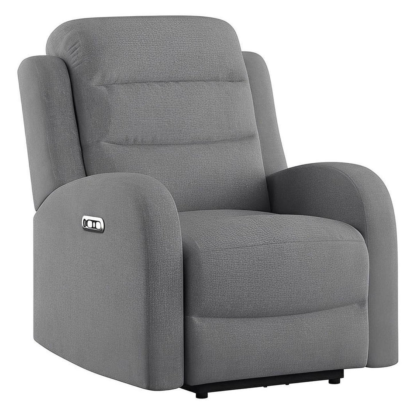 POWER RECLINER W 1 POWER HEADREST - GREY - 2 Recliners