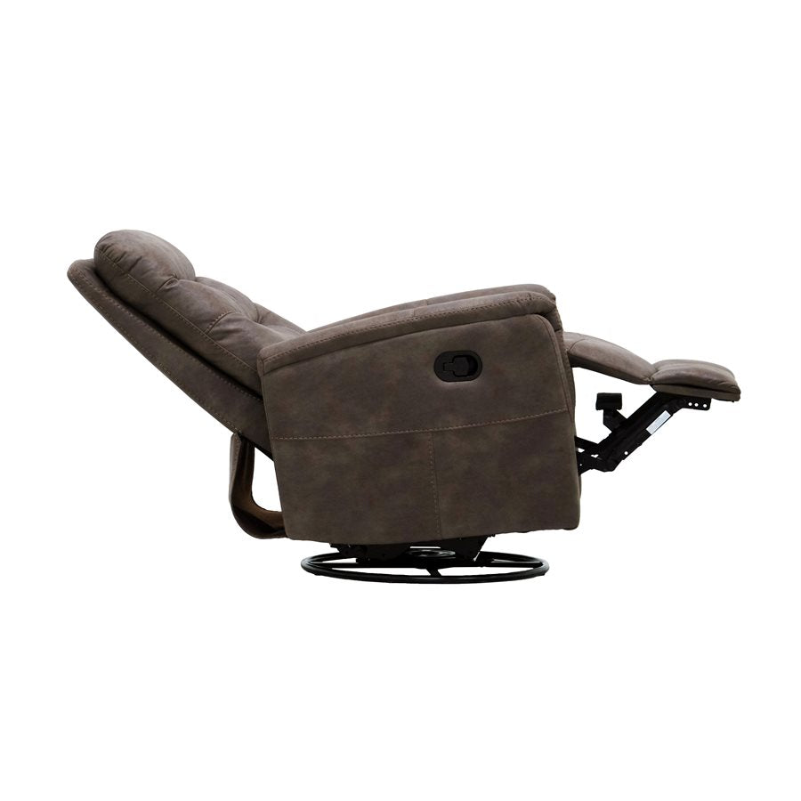 Tawny Faux Leather Accent Chair Motion Glider Swivel Recliner
