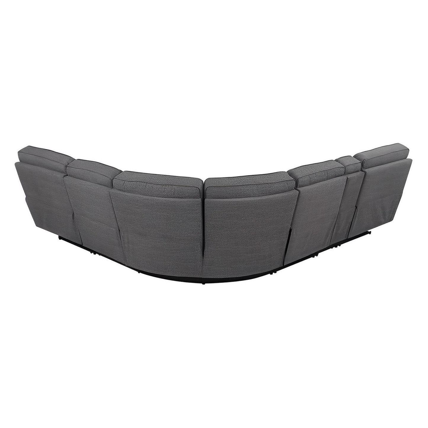 ALBERTA 6PC SECTIONAL - GREY - 3 Recliners - Console