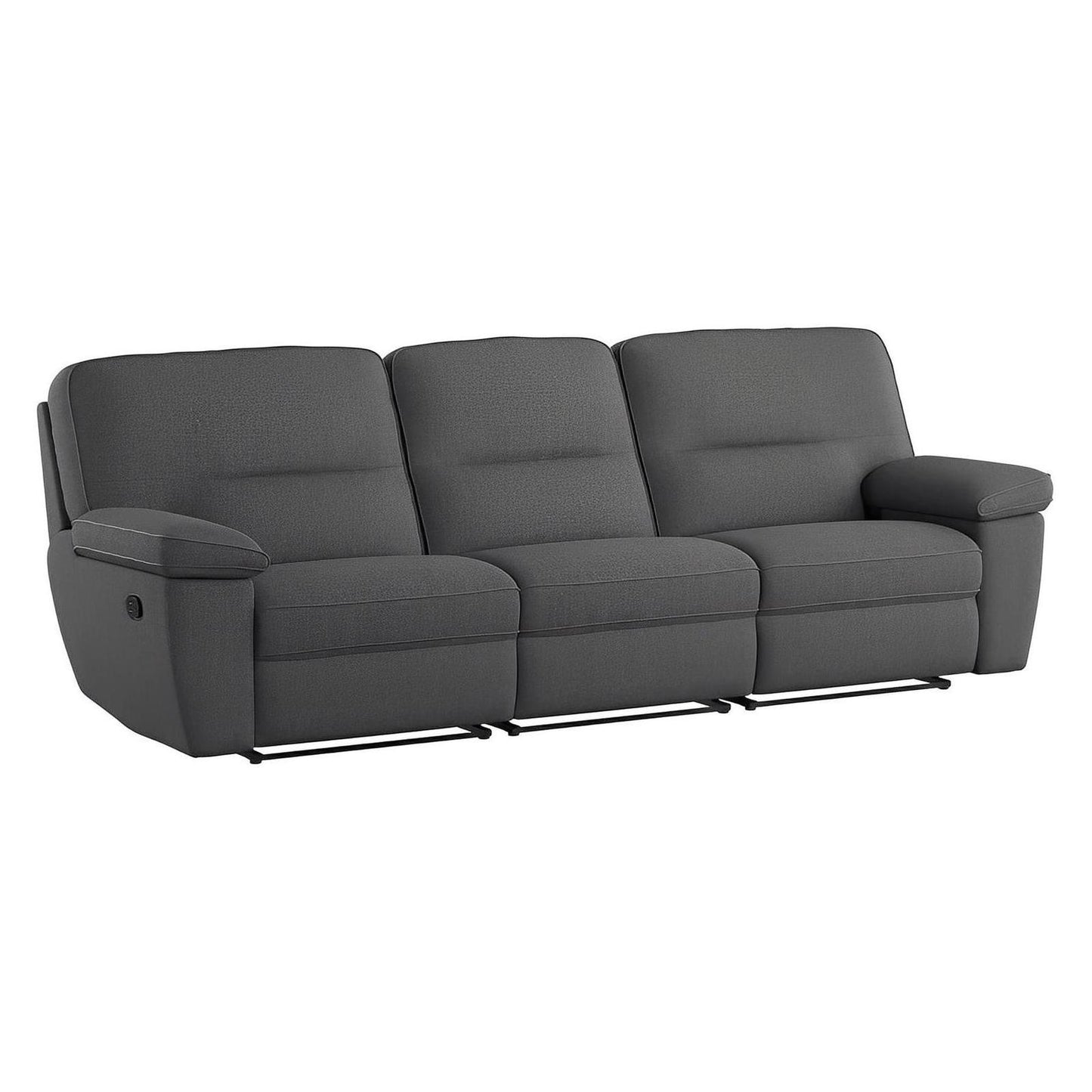 ALBERTA - 3PC SOFA - GREY - 3 Recliners