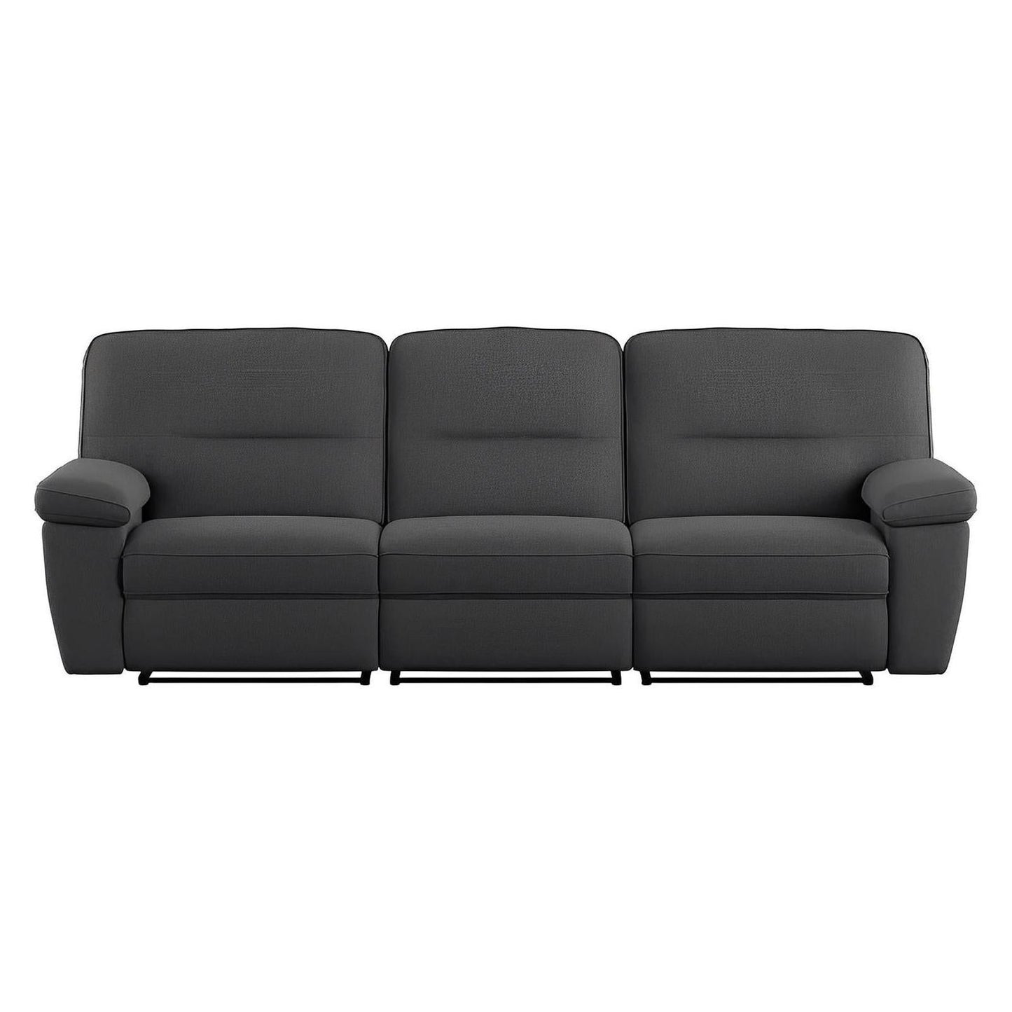 ALBERTA - 3PC SOFA - GREY - 3 Recliners
