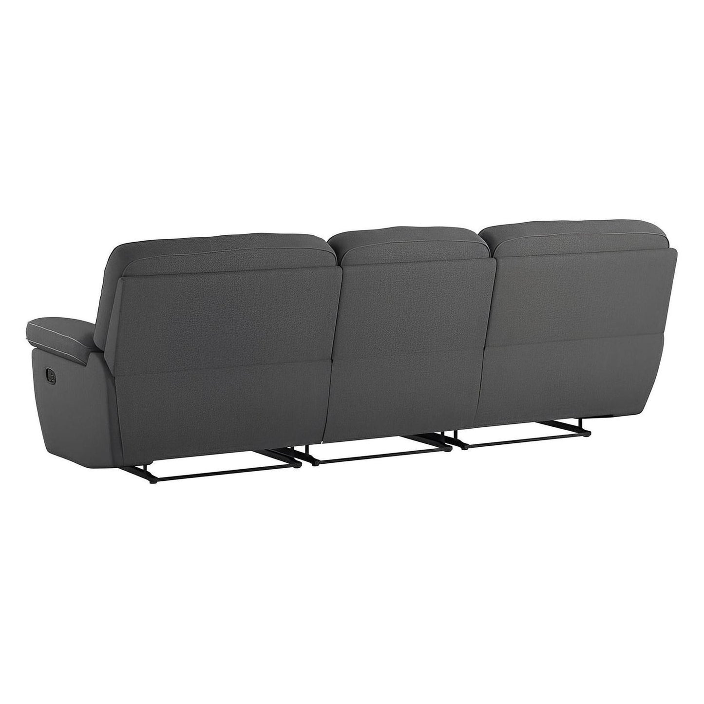 ALBERTA - 3PC SOFA - GREY - 3 Recliners