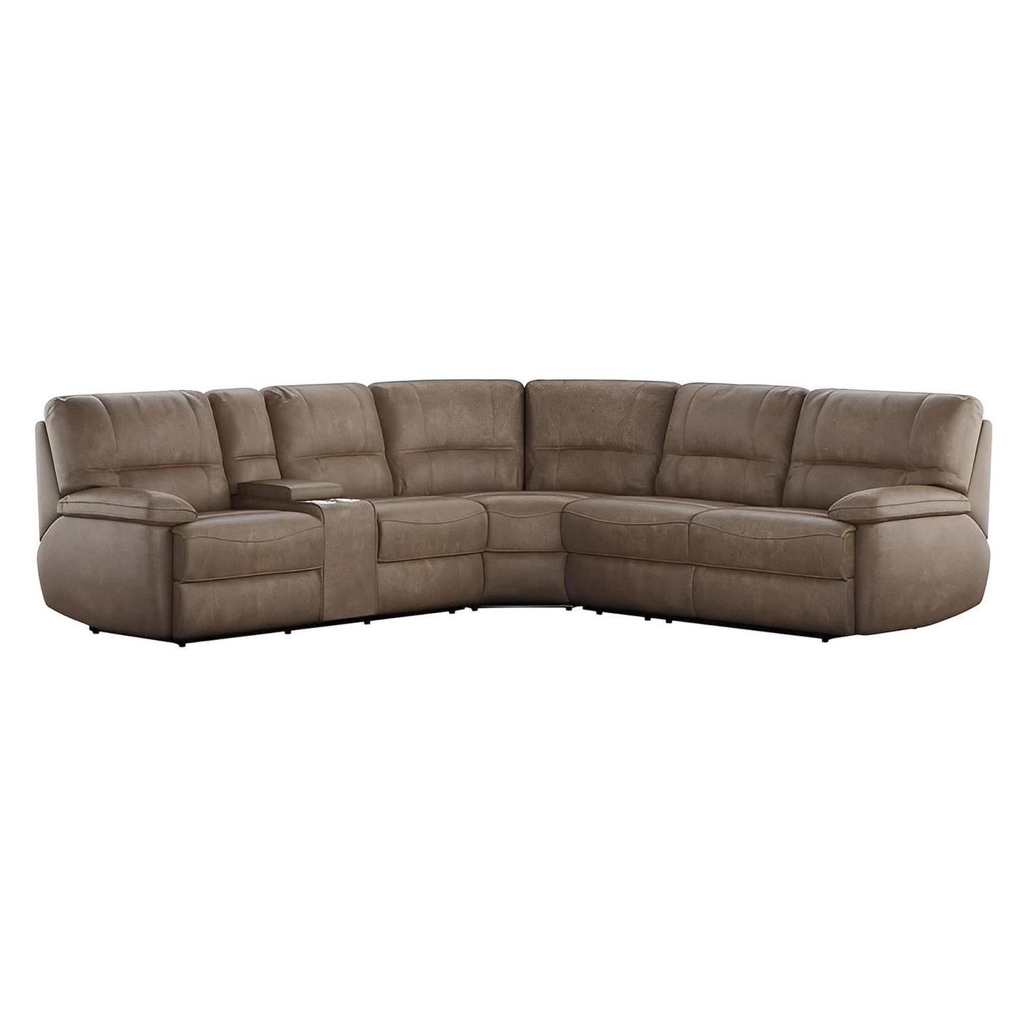 AURORA-3PC 3-POWER RECLINING SECTIONAL-BROWN