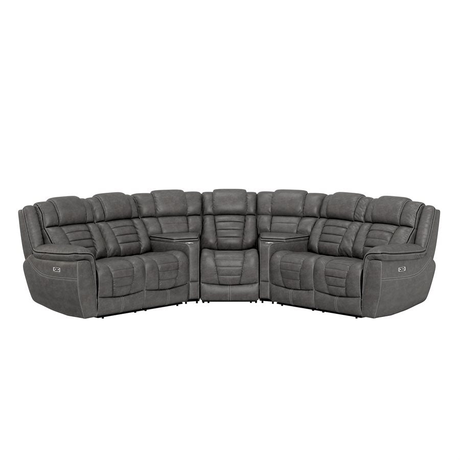ROSENBERG 5PC DUAL POWER RECLINING SECTIONAL