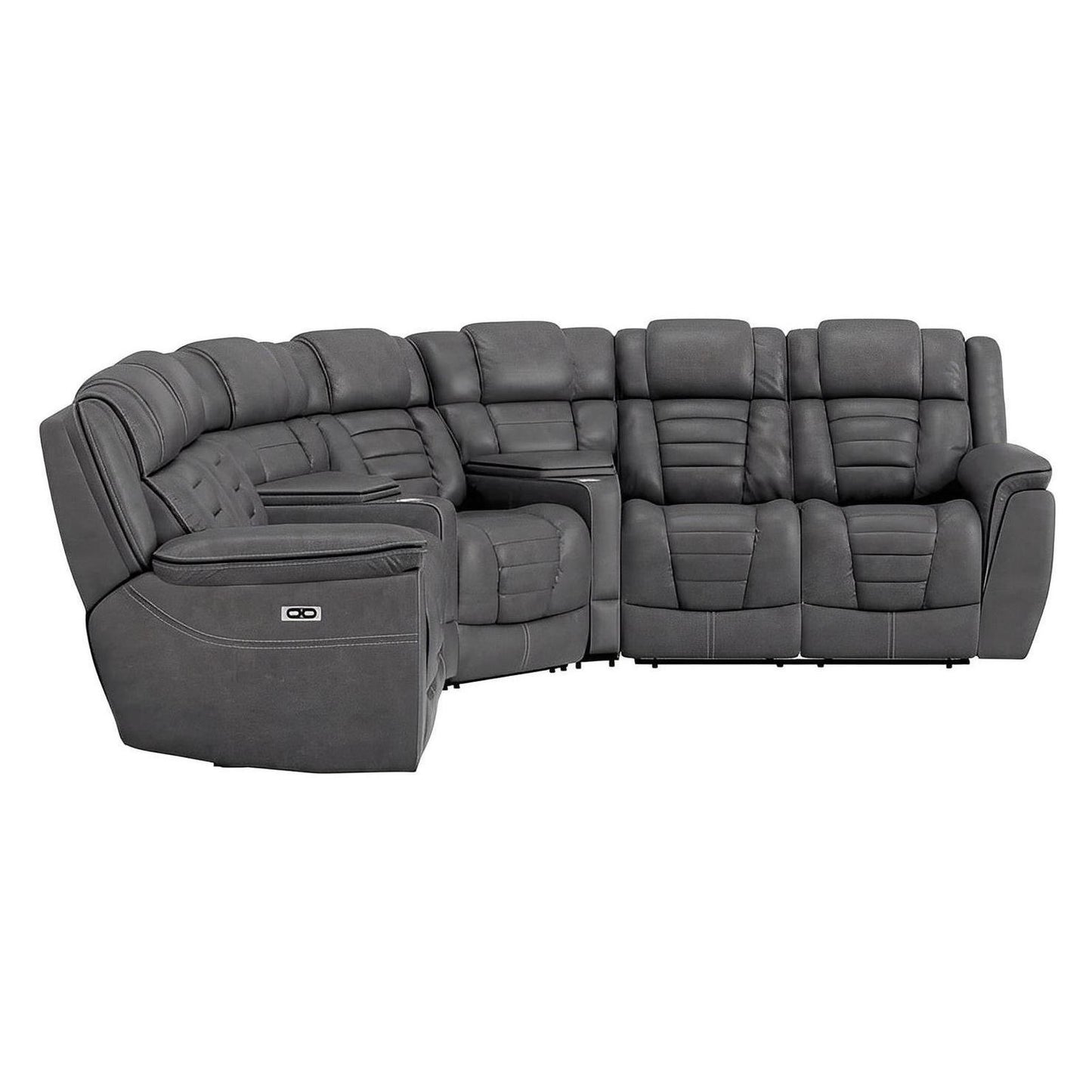 ROSENBERG 5PC DUAL POWER RECLINING SECTIONAL