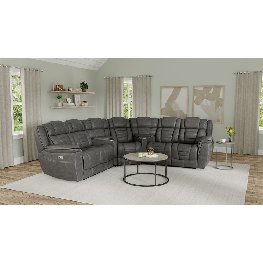 ROSENBERG 5PC DUAL POWER RECLINING SECTIONAL