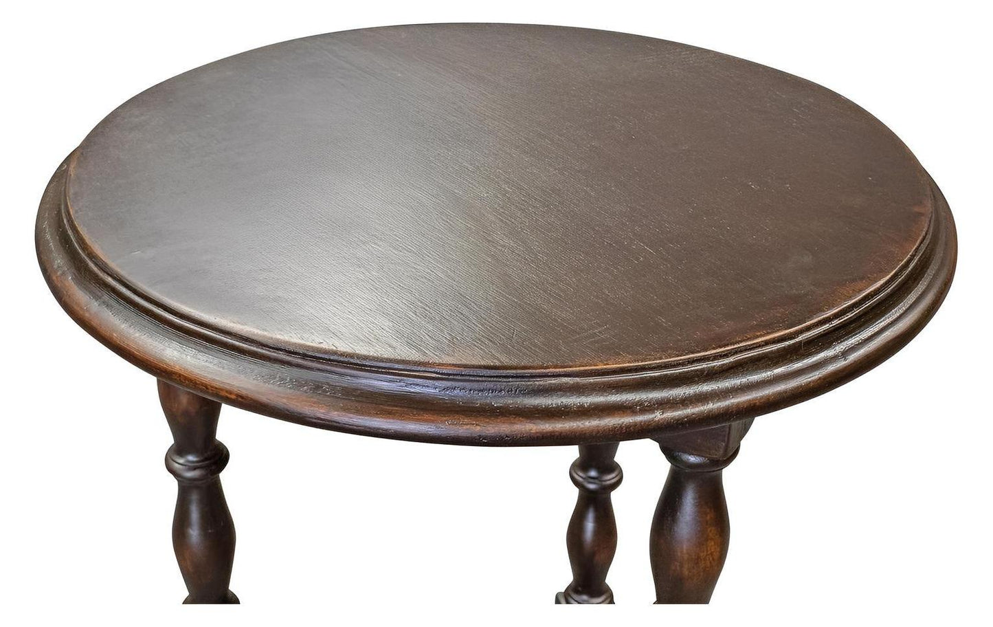 Trevoux End Tables (2-Pack), Dark Brown, Round wood top with turned pedestal legs