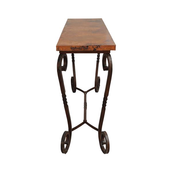 Terlingua Canyon Hand Forged Base And Copper Top Entry Console