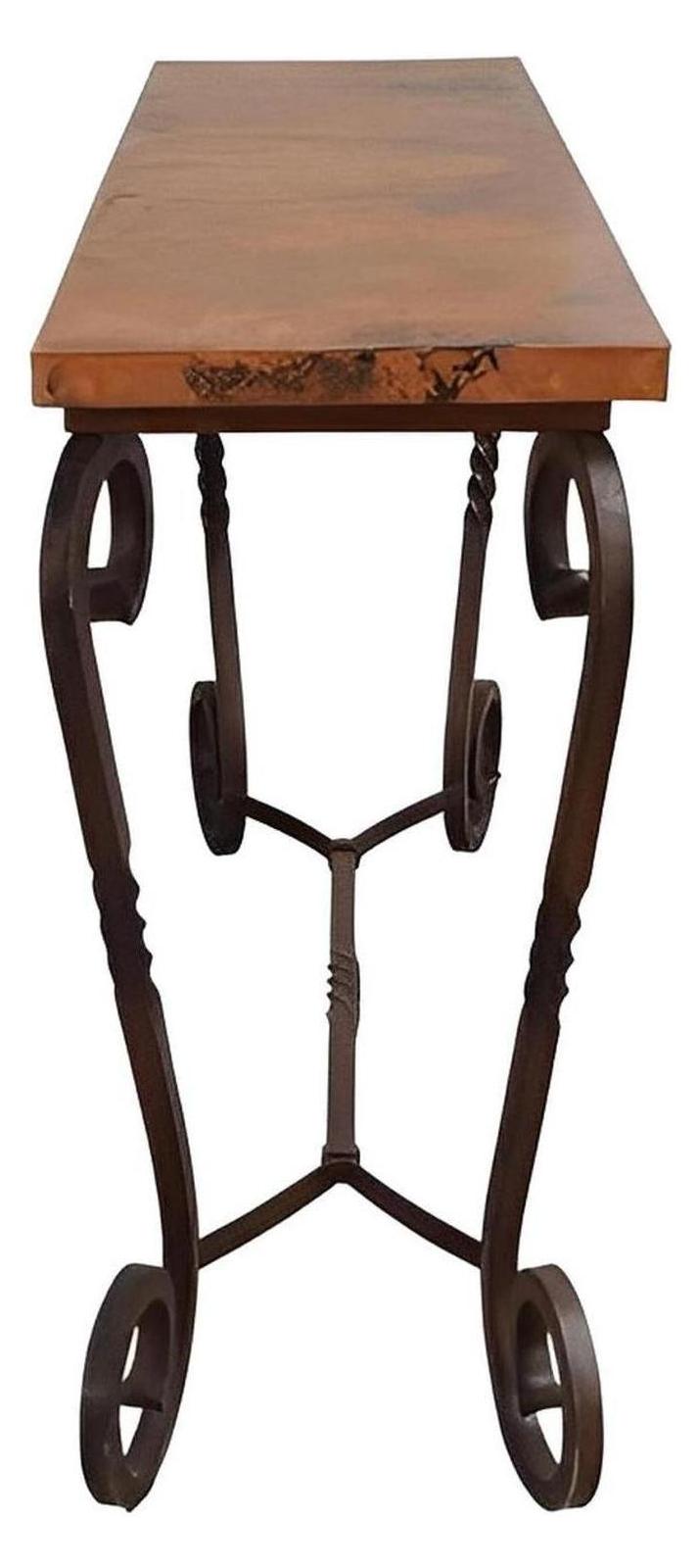 Terlingua Canyon Hand Forged Base And Copper Top Entry Console