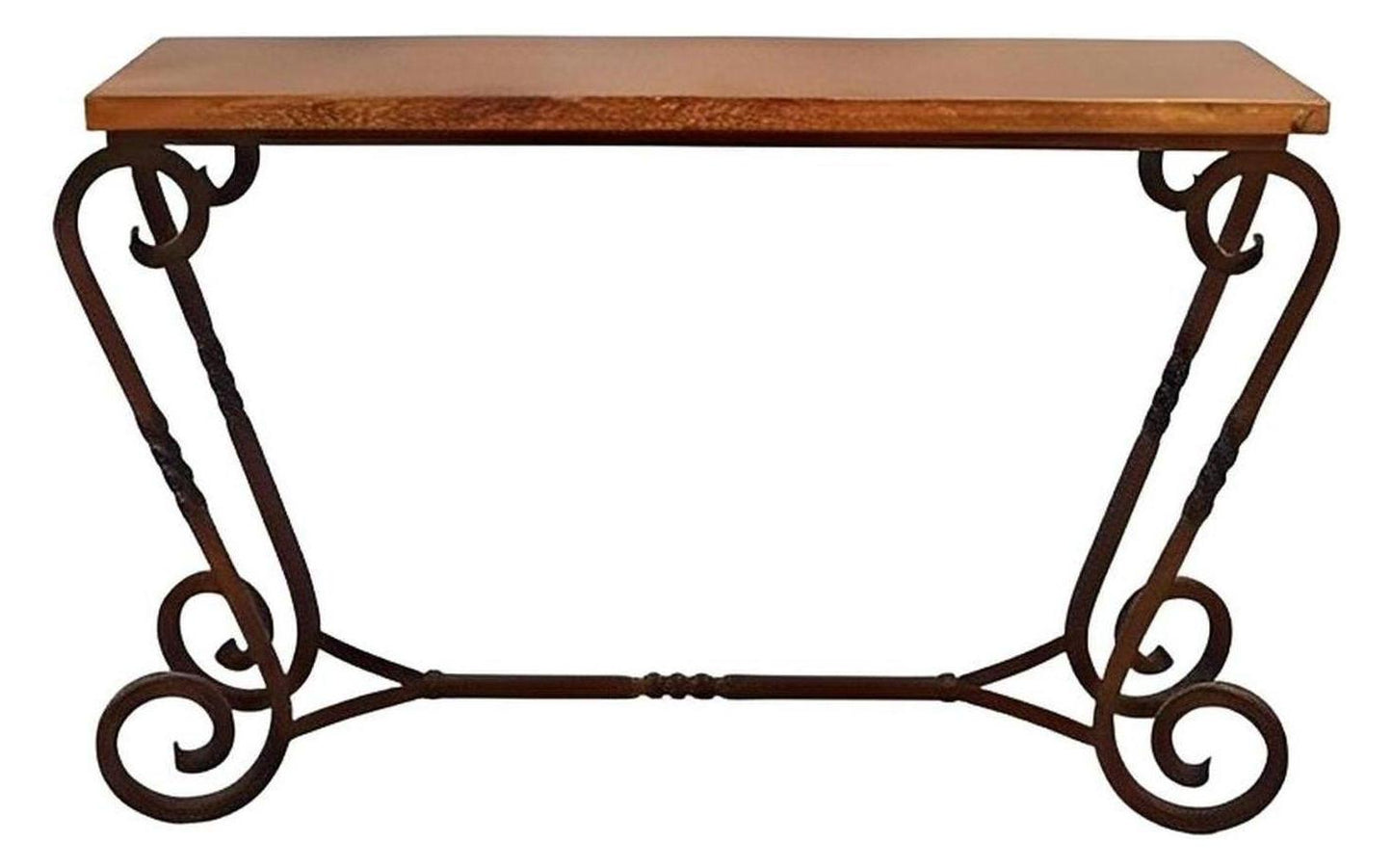 Terlingua Canyon Hand Forged Base And Copper Top Entry Console