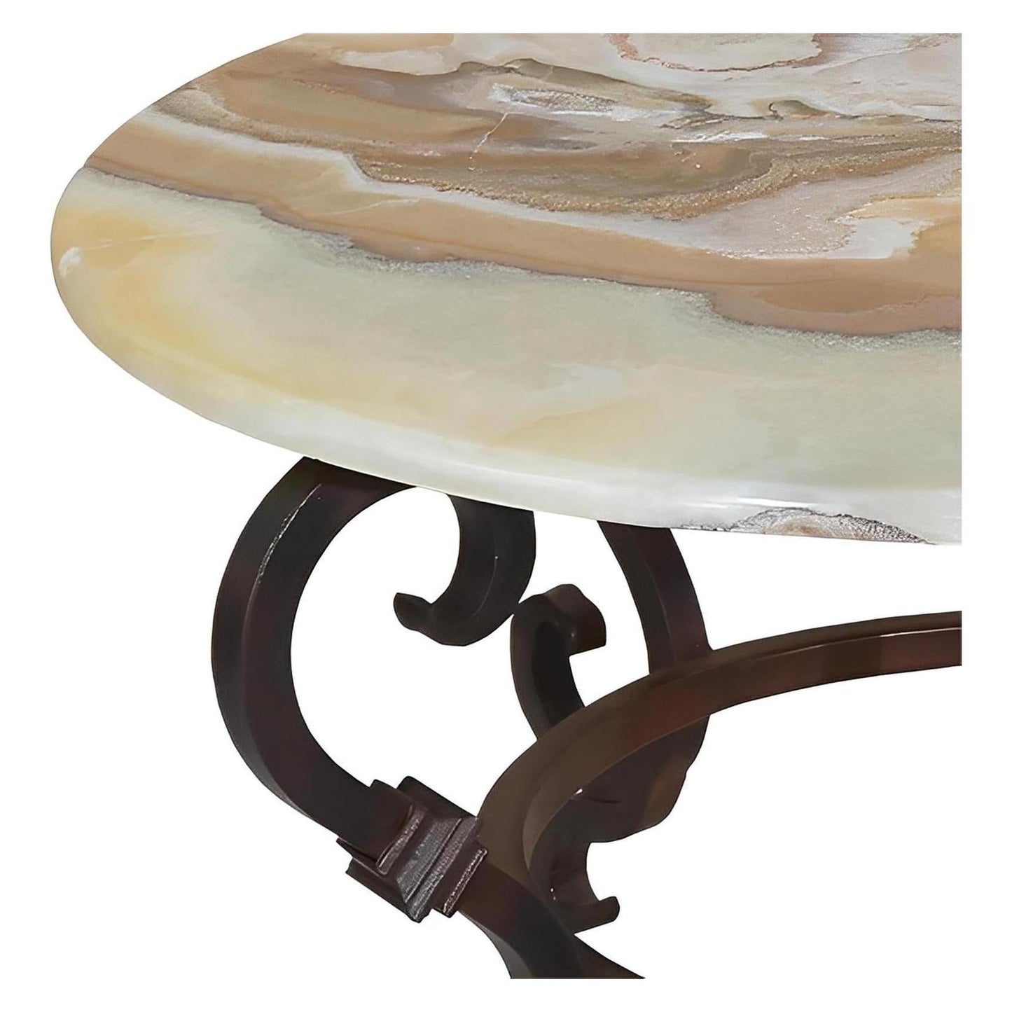 Saturn Sand Onyx-Top Coffee Table / Occasional Table