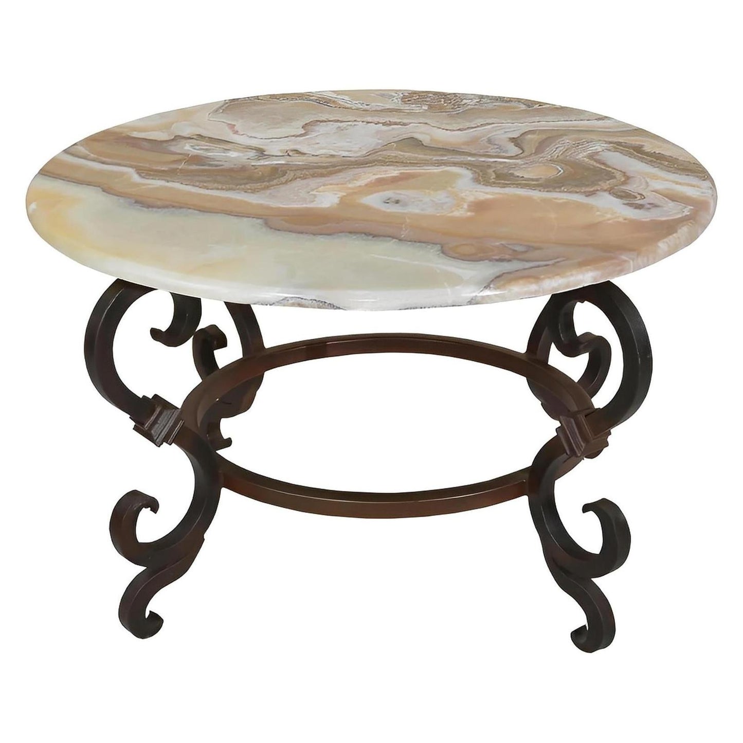 Saturn Sand Onyx-Top Coffee Table / Occasional Table