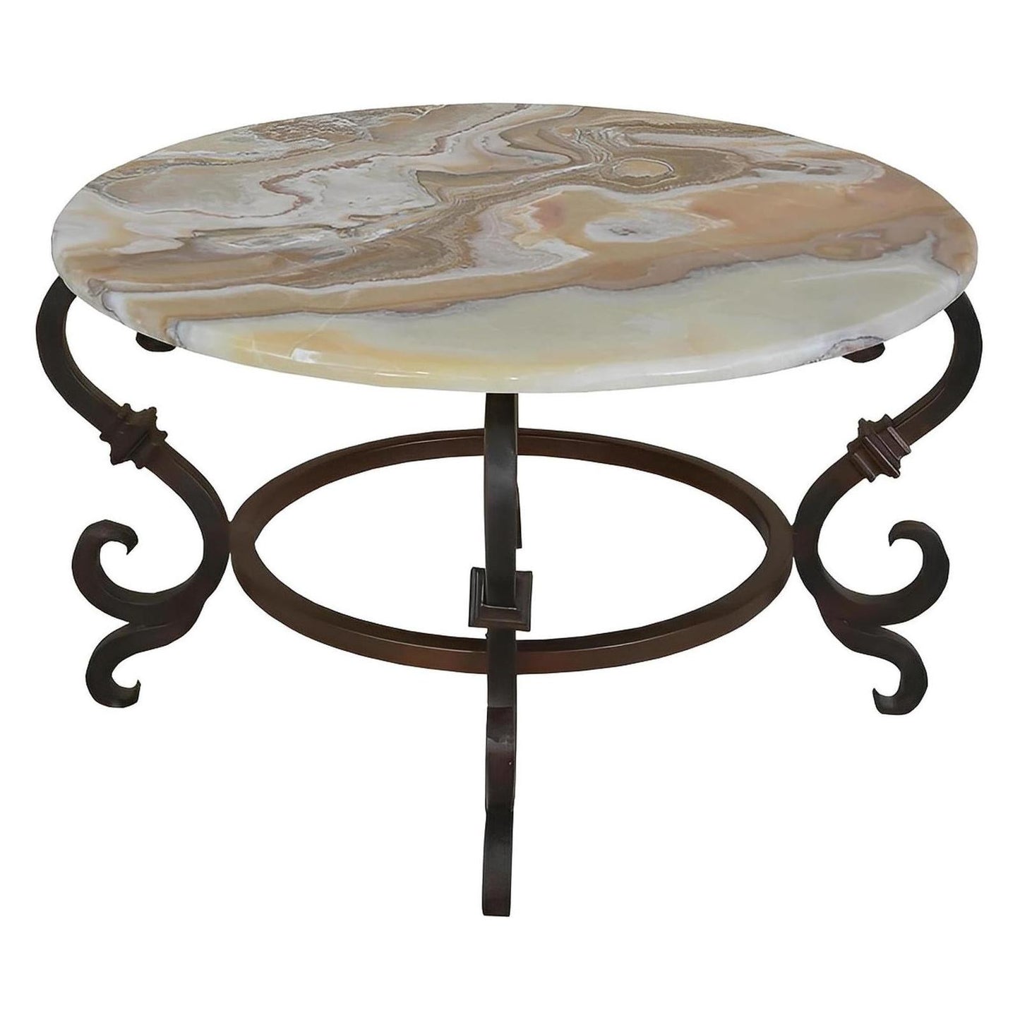 Saturn Sand Onyx-Top Coffee Table / Occasional Table