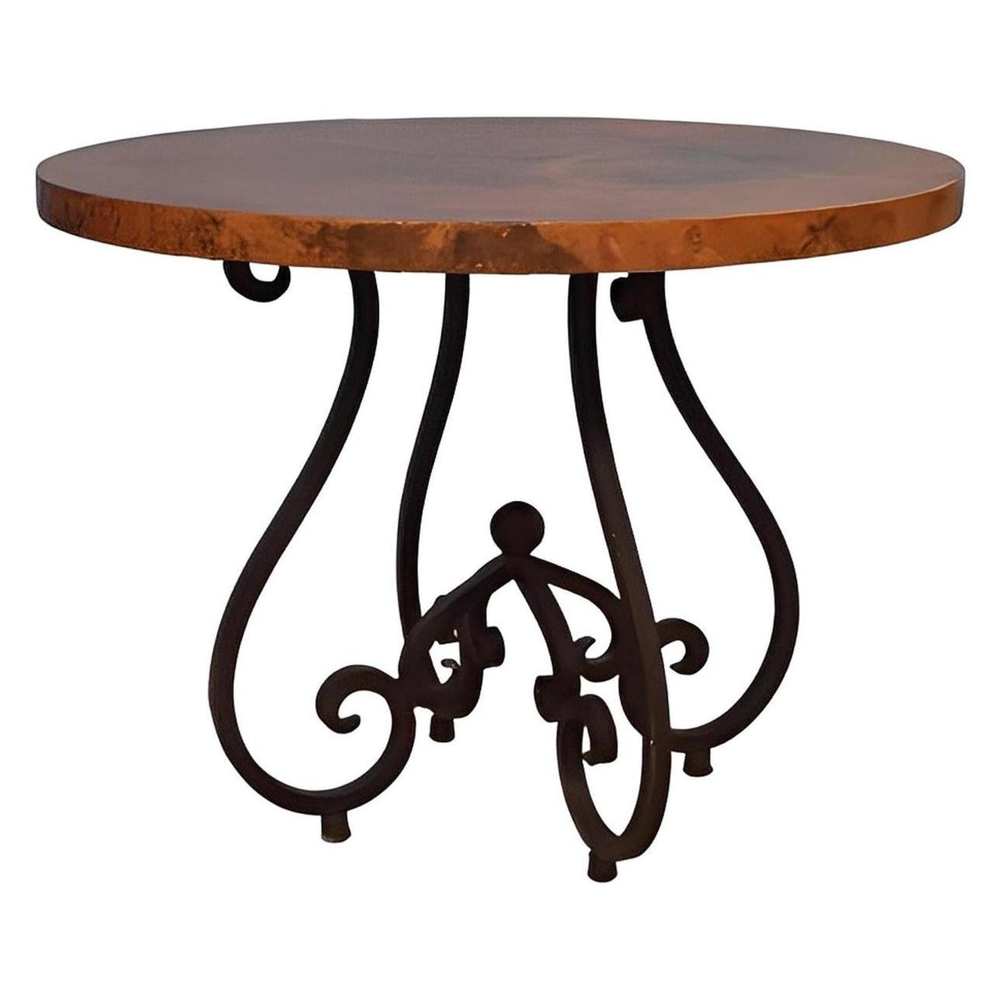 Castillo Round End Tables (2-Pack) with Copper Tops - Large