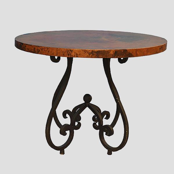 Castillo Round End Tables (2-Pack) with Copper Tops - Large