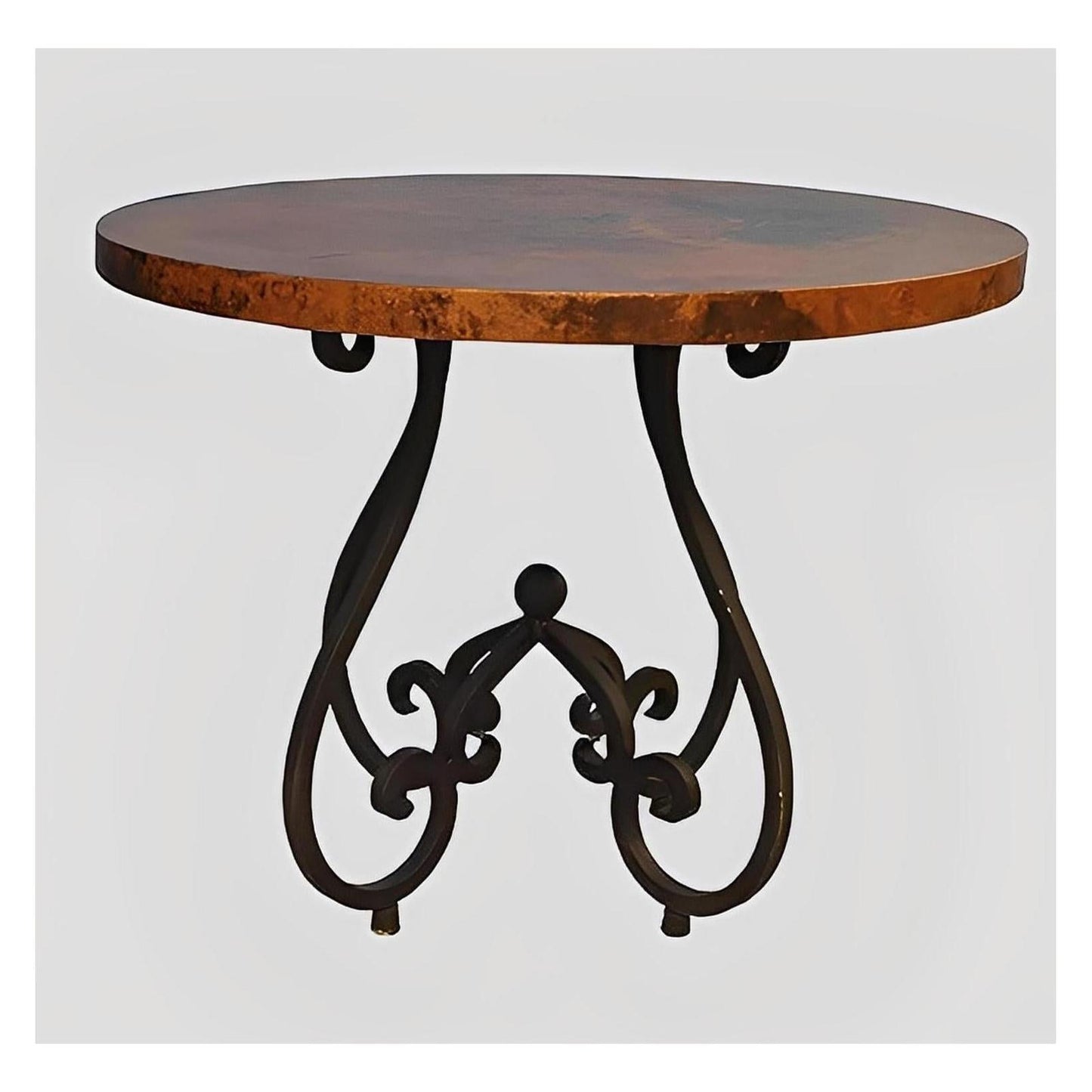 Castillo Round End Tables (2-Pack) with Copper Tops - Large