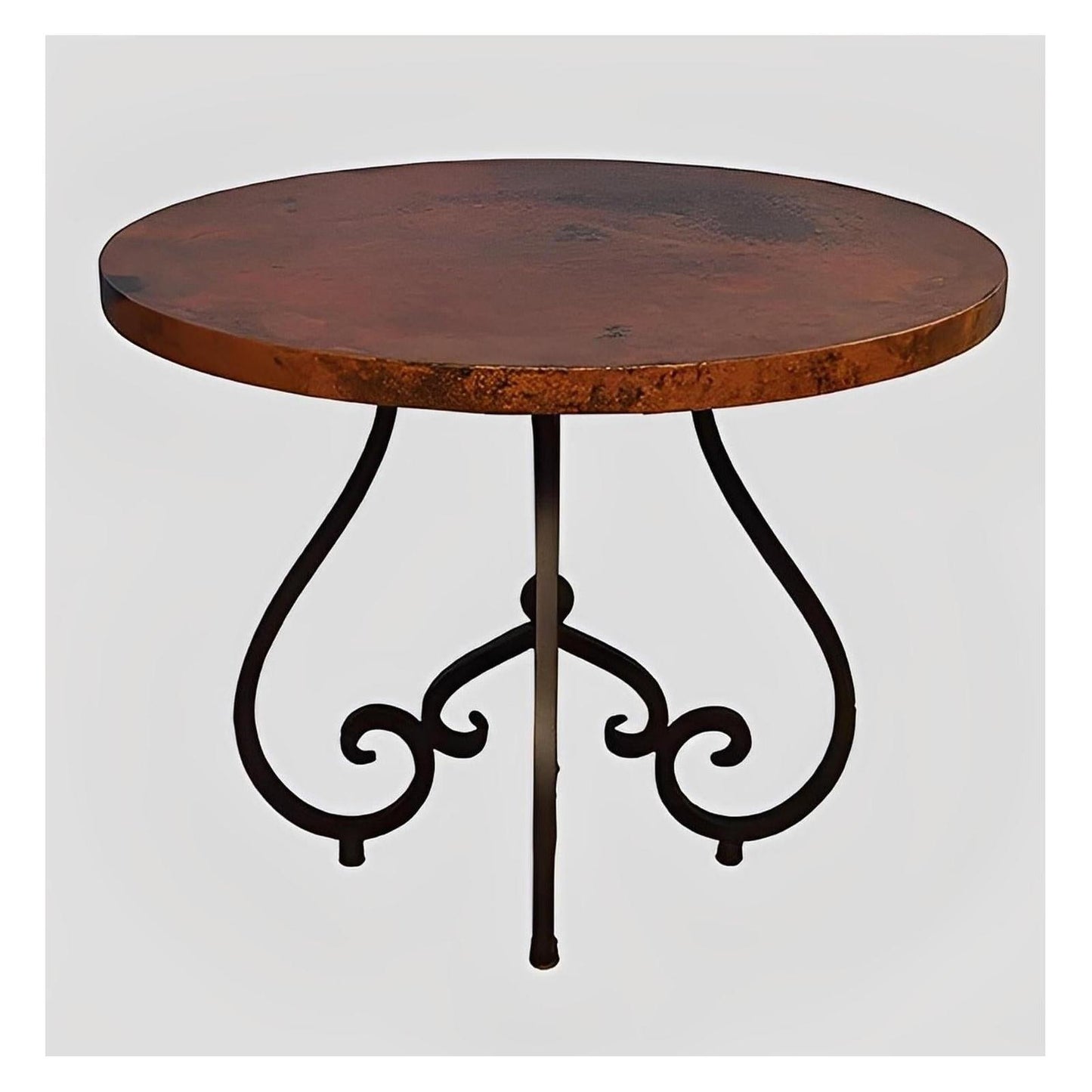 Castillo Round End Tables (2-Pack) with Copper Tops - Large