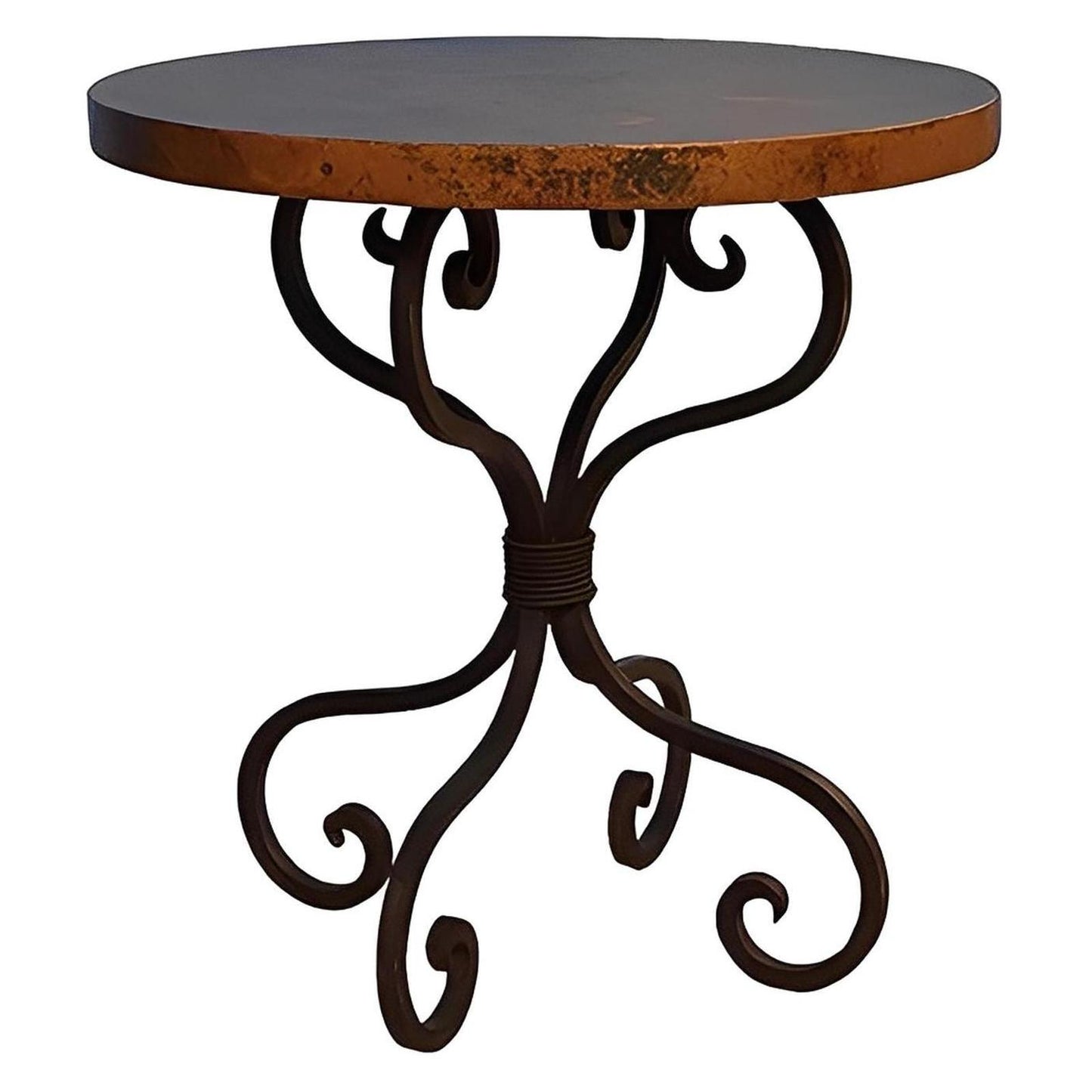 Castillo Round End Tables (2-Pack) with Copper Tops - Small