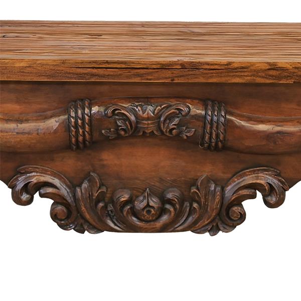 Dog Canyon Console With Longhorn Carving