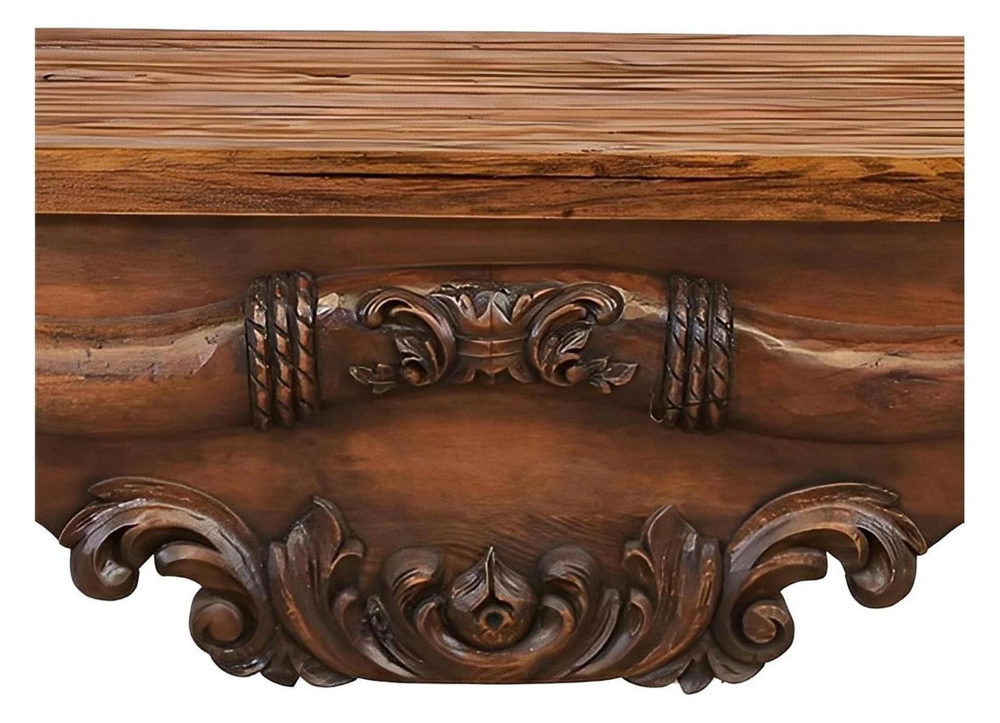 Dog Canyon Console With Longhorn Carving