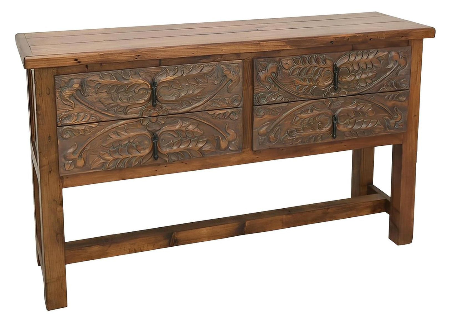 Eagle Nest Canyon Console, Hand Carved Drawers