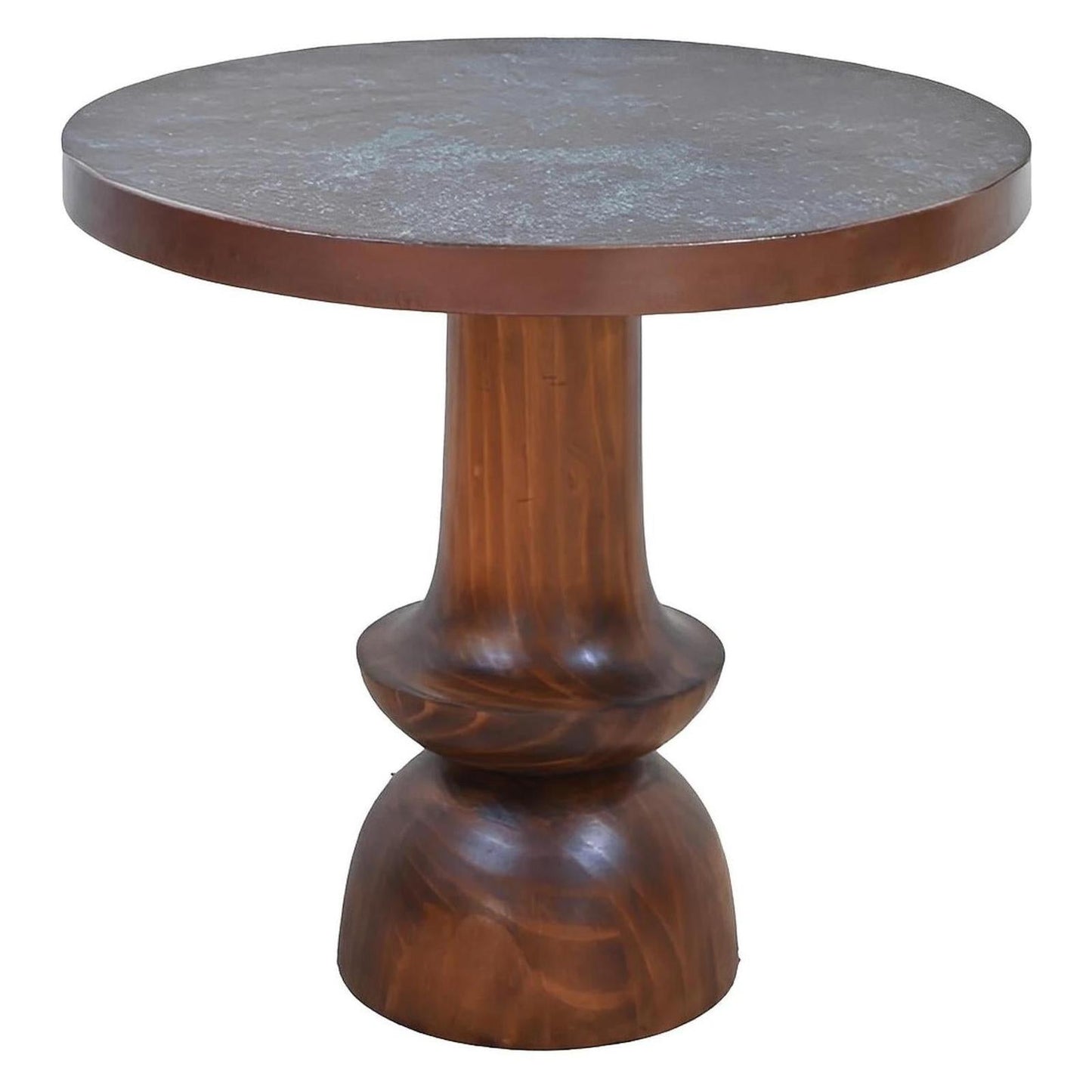 Desert Mesa Round Copper Pedestal Table | 22 x 23 x