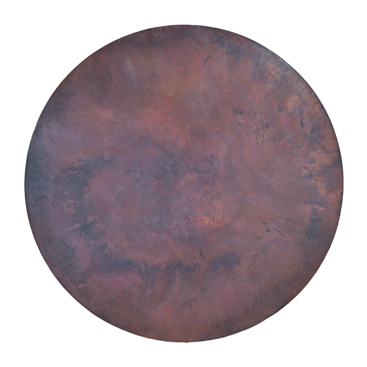Andalusia Round Dining Table | Handcrafted Copper Top & Ornate Hand-Carved Wood Base