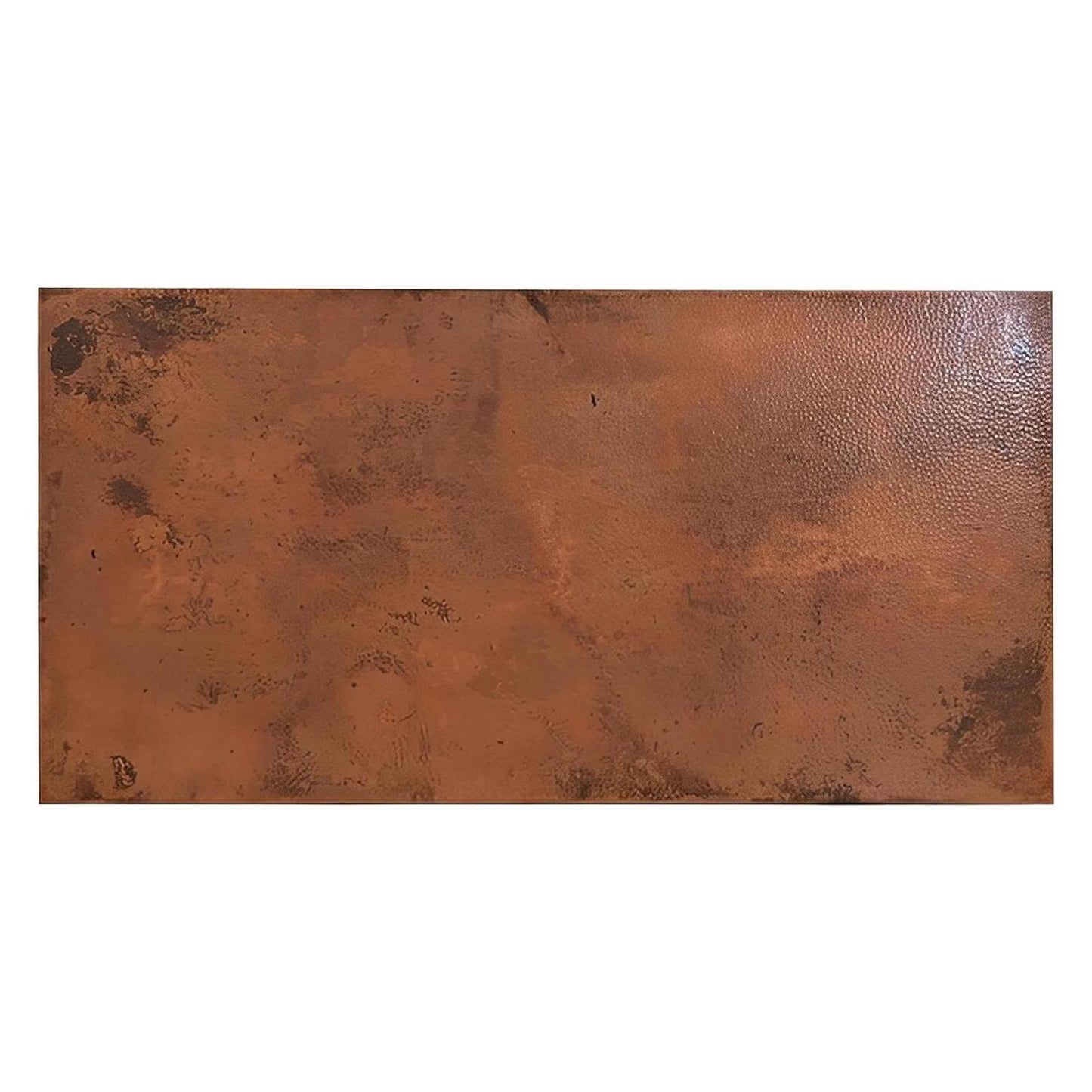 The Spaniard | Rustic Elegance Copper-Top Coffee Table with Hand-Carved Base | 22 x 28 x 55