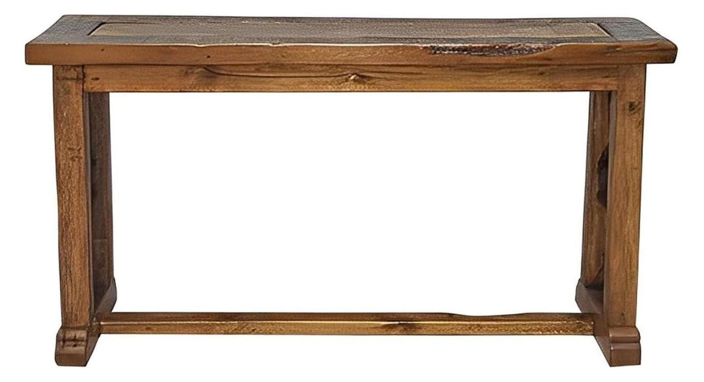 Moss Hill Reclaimed Timber Console With Cast Panel Sides