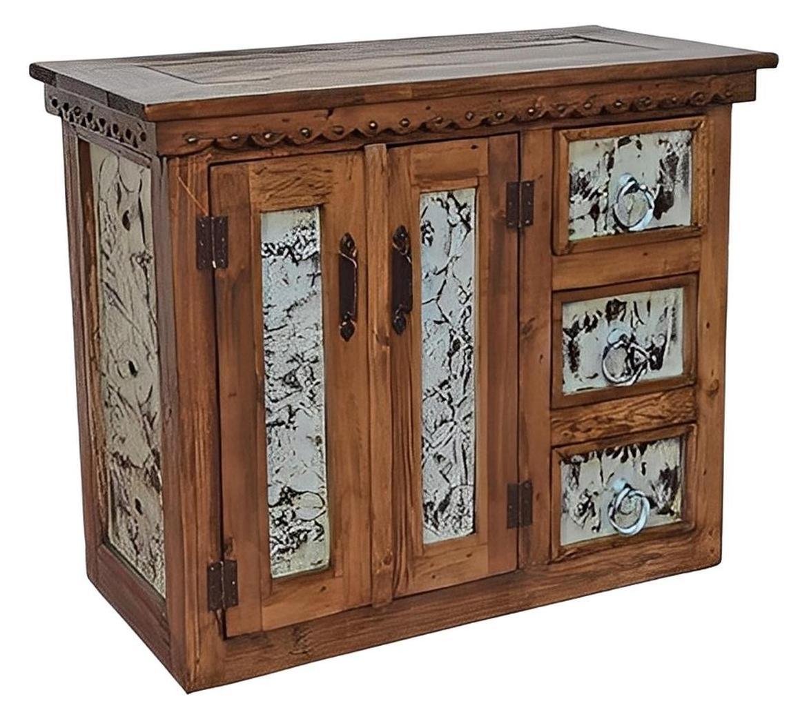 George West Basin Buffet With Turquoise Tin Panels