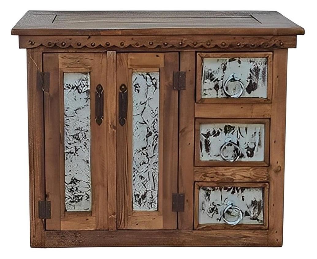George West Basin Buffet With Turquoise Tin Panels