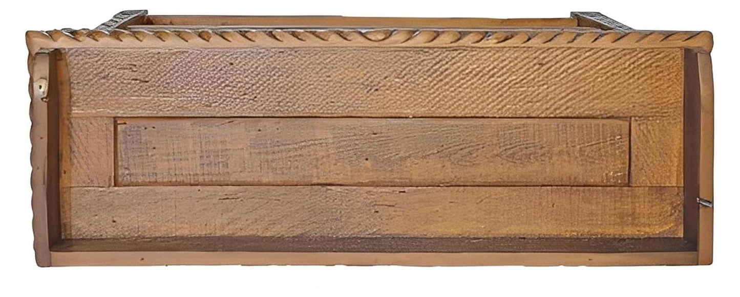 Valley Canyon Hand-Carved Vanity Cabinet With Longhorn Handles